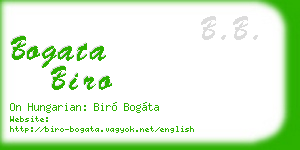 bogata biro business card