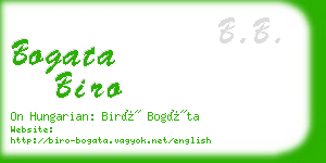 bogata biro business card